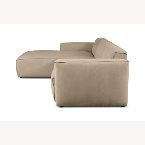 Hudson Nowoczesny narożnik wypoczynkowy z funkcją spania Tkanina Holms 22